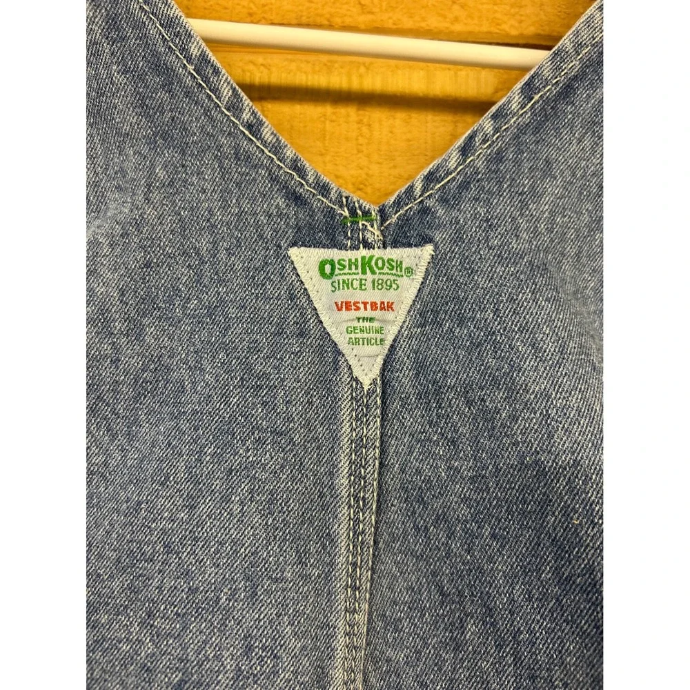Vintage OshKosh Bgosh Vestbak Denim Overalls Mens 38x30 (27?)  Bibs Carpenter